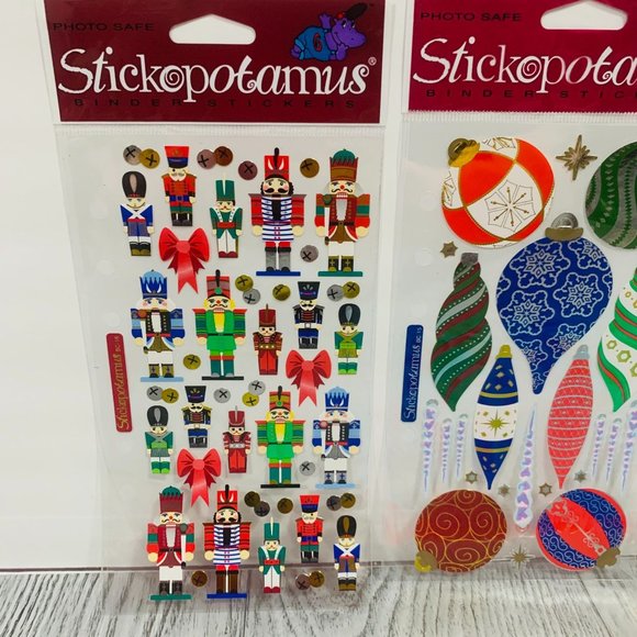 Vintage Stickopotumus Christmas Binder Sticker Lot of 6 Scrapbooking Planner - Picture 2 of 7